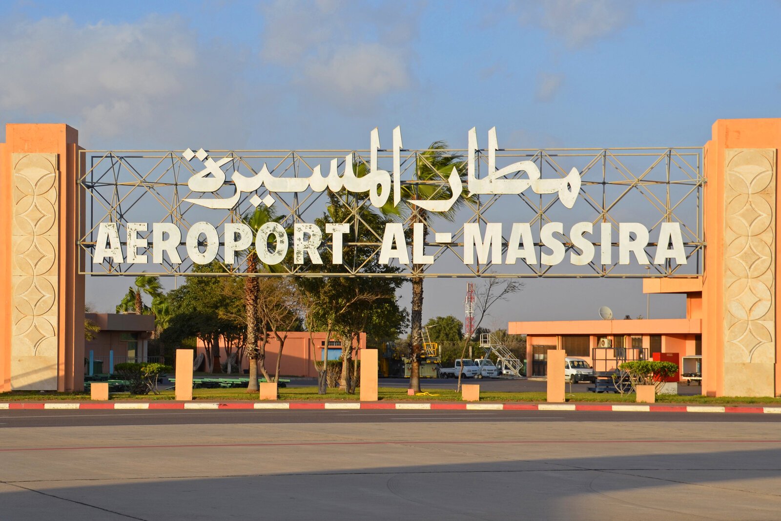An aircraft on the apron at Agadir Al-Massira Airport.